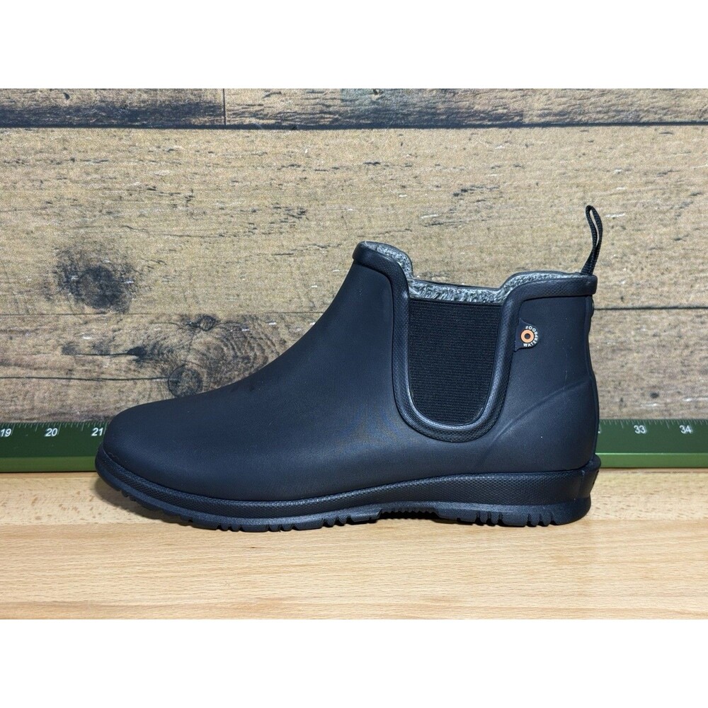 🔥Bogs Sweetpea Winter Waterproof Ankle Boots Black Faux Fur Lined Warm 6 NEW